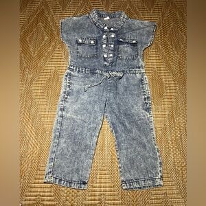 Sunloudy Toddler Girl's Clothes Denim Sleeveless Romper,Jumpsuit, 1-2 years